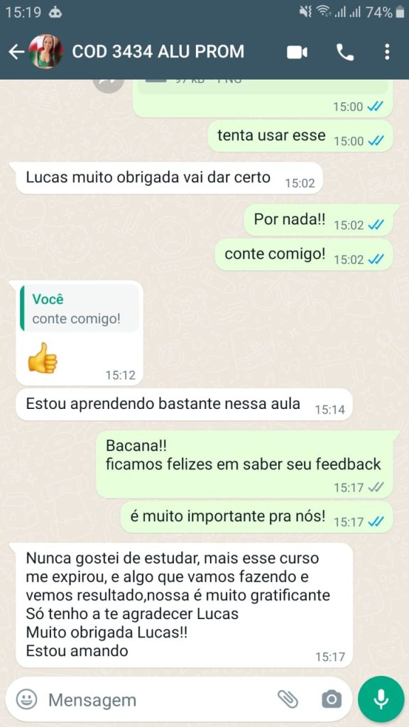 depoimento aluno curso promob
